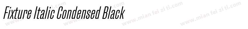 Fixture Italic Condensed Black字体转换